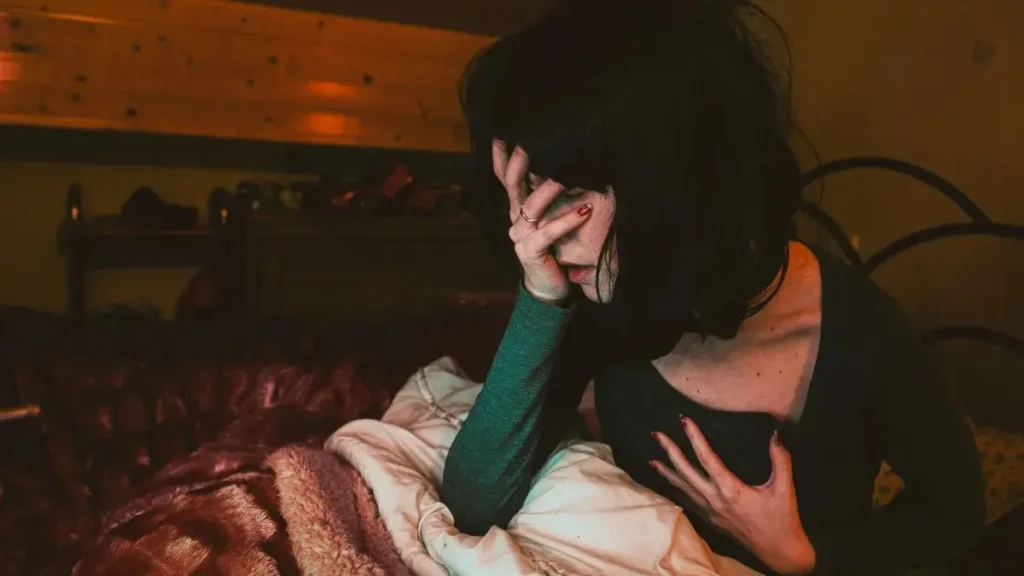 Mujer con trastorno de ansiedad